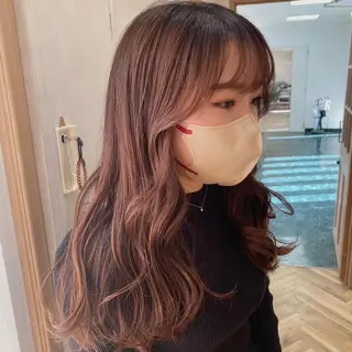 セミロング 原 朱莉のヘアスタイル