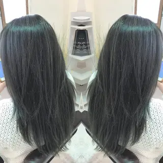 セミロング ロング カラー 青木 茂樹⭐️ 透明感カラーのヘアスタイル