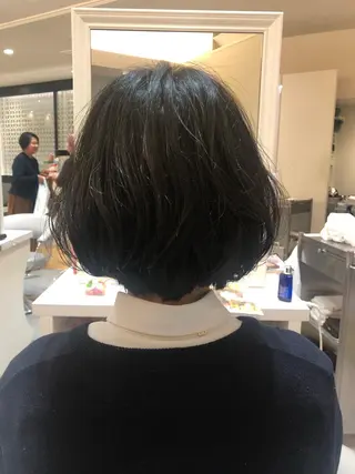 ショート パーマ 阪上 沙織のヘアスタイル