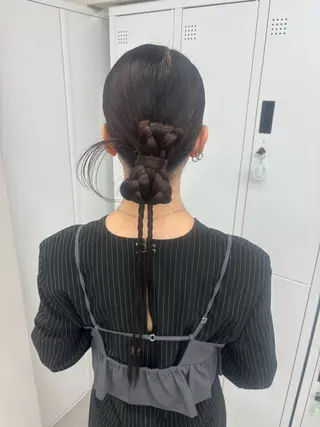 ロング カラー ヘアアレンジ メンズ 羽エク指名No1✨️ シールエク🌙しぇるのヘアスタイル