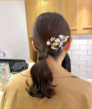 ヘアアレンジ 吉水 彩乃 /ボブ/艶感カラーのヘアスタイル