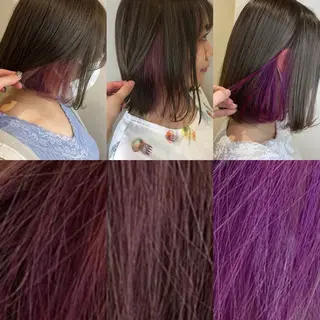 ミディアム SOU/エクステ /ダブルカラーのヘアスタイル