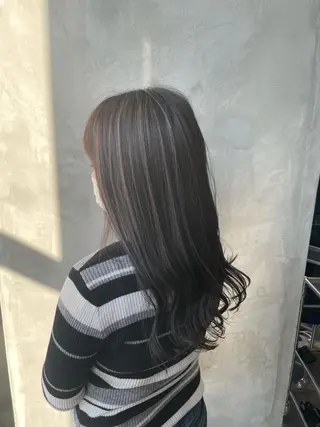 セミロング カラー 波巻きスパイラルパー マ/シャドウパーマ駿のヘアスタイル