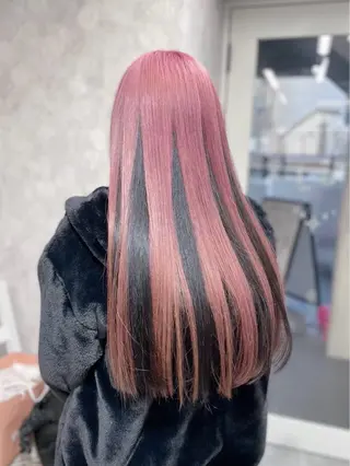 セミロング カラー パーマ ヘアアレンジ メンズ キッズ レイヤー×ハイトーン / mihana🪐のヘアスタイル