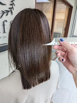 セミロング 中谷　千鶴 ◎ブリーチカラー得意のヘアスタイル