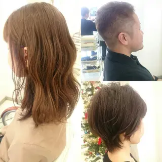 カラー キンジョウ エナミのヘアスタイル