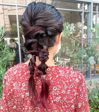 ロング カラー ヘアアレンジ KAWATOKO MISUZUのヘアスタイル