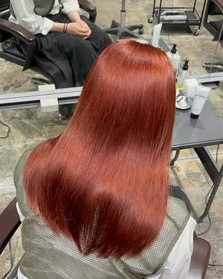 セミロング 渋谷ケアブリーチ ❤️‍🔥徳田空悟のヘアスタイル