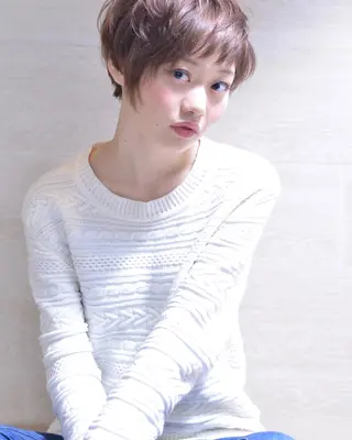 ショート ミディアム カラー パーマ ヘアアレンジ 【白髪ぼかし 専門GBG】自由が丘のヘアスタイル