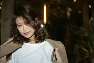 ミディアム 宮崎 睦のヘアスタイル