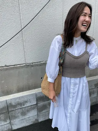 セミロング さの あやねのヘアスタイル