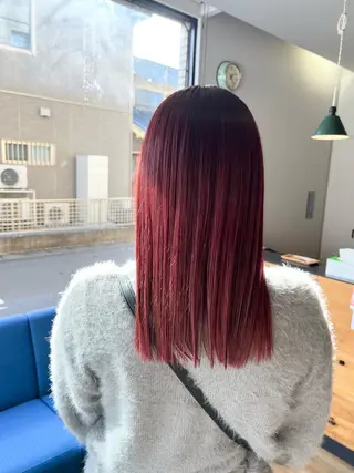 セミロング カラー 堀 望美のヘアスタイル
