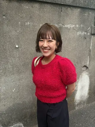 ショート カラー パーマ Fujita Neneのヘアスタイル