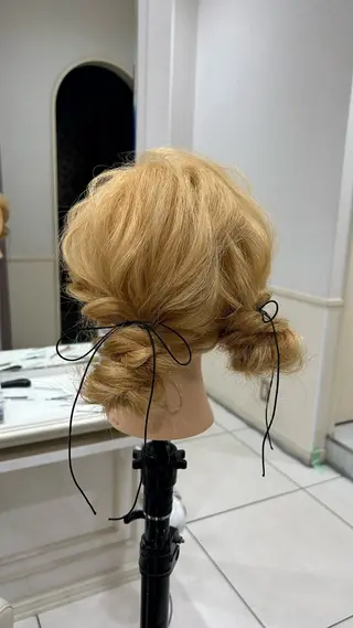 ミディアム ヘアアレンジ 丹下 朋香のヘアスタイル