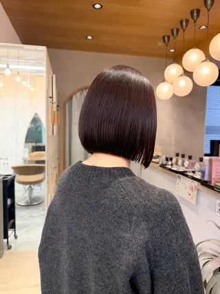 ショート カラー 巻ける縮毛矯正✨ ボブ/ショートともきのヘアスタイル