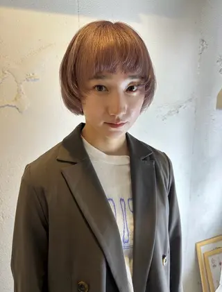 ショート カラー パーマ ꕤ︎︎髪質改善/ボブ /カラーモデルꕤ︎︎のヘアスタイル