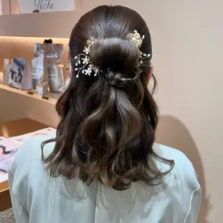 ミディアム ヘアアレンジ ✨カチモリ✨レイヤー 韓国ヘア🇰🇷ゆいのヘアスタイル