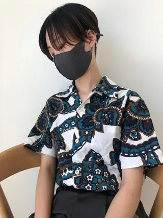ショート ショートヘアカラー 山本のヘアスタイル