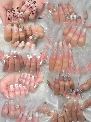 ネイル ちゅるんネイル🪄 耳ツボジュエリー🔗のネイルデザイン