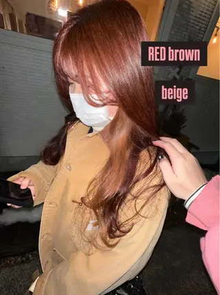 ロング カラー 木村 彩花のヘアスタイル