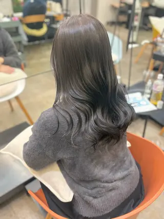 セミロング うる艶/透明感カラー 🐇🤍もものヘアスタイル