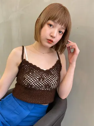 ショート カラー ショート/ボブ/ 心斎橋/宮脇美奈のヘアスタイル