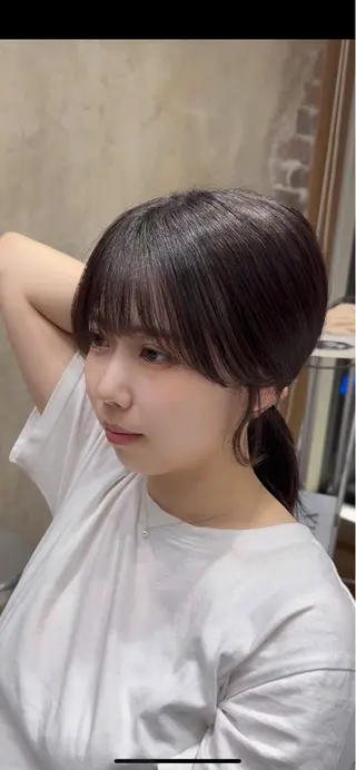 セミロング 新宿/レイヤー 顔周りカット溝手優太のヘアスタイル