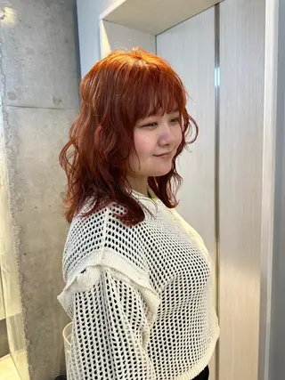 ミディアム カラー さとう あやかのヘアスタイル