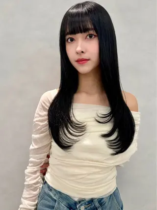 ロング カラー 韓国レイヤー🇰🇷 Hiiro💜のヘアスタイル