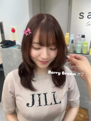 カラー るな🩰 銀座暖色カラー♩🎀のヘアスタイル