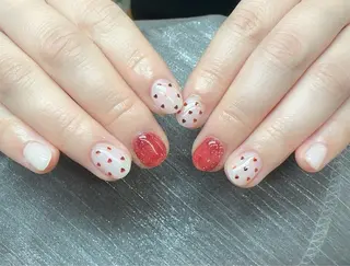 ネイル Kaka_ パラジェル、長さだしのネイルデザイン