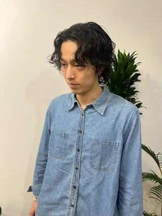 ショート カラー パーマ ヘアアレンジ メンズ 💎髪質改善特化💎 RUITOのヘアスタイル