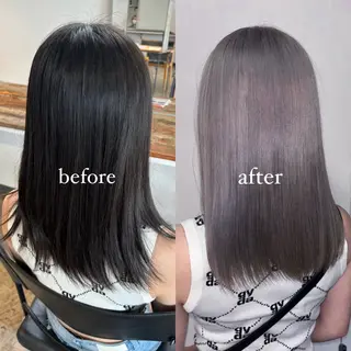 セミロング カラー 💫miyu💫デザ インカラー/アレンジのヘアスタイル