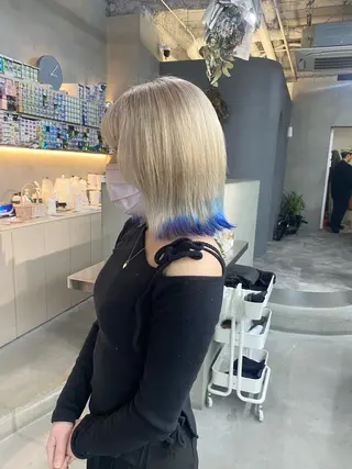 ミディアム カラー 前橋 姫奈のヘアスタイル