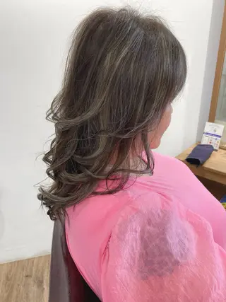 ロング カラー ハイライト⭐️上野 高広のヘアスタイル