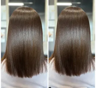 ミディアム 安田 恵のヘアスタイル