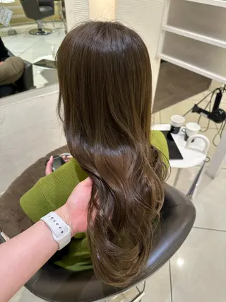 ロング カラー ヘアアレンジ タイトボブ個性派カラ ーAKANEのヘアスタイル