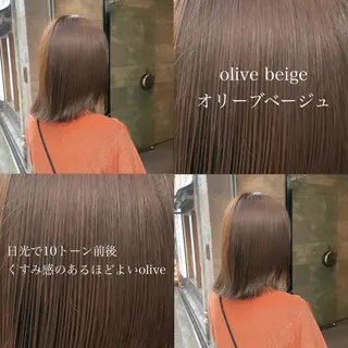 ミディアム カラー 🧸顔周りカット /透明感🎀のヘアスタイル