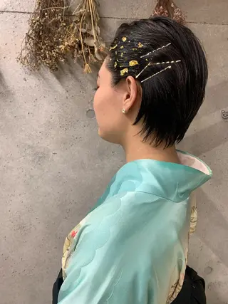 ショート ヘアアレンジ にった みずきのヘアスタイル