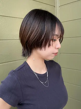 ショート 鎌取/透明感カラー /ボブ/顔まわりのヘアスタイル