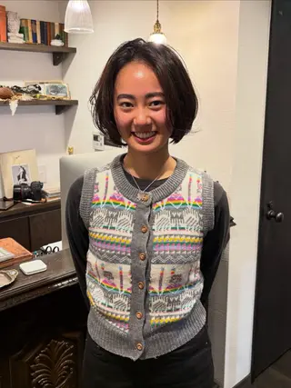 ショート パーマ 目黒/当日🉑/本橋 真樹のヘアスタイル