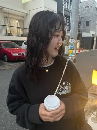 セミロング カラー パーマ 🪐ナチュラルモード ヘア🪐honokaのヘアスタイル