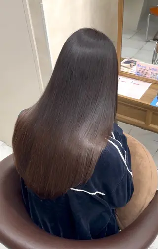 ロング パーマ 縮毛矯正💎/ 髪質改善ストレートのヘアスタイル
