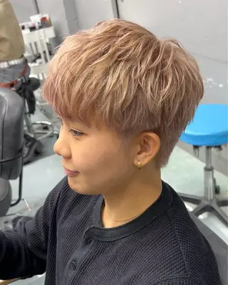 カラー メンズ メンズパーマ/韓国 ヘア/Mino🤍のヘアスタイル