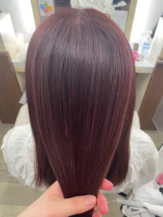 セミロング カラー さとう さくらのヘアスタイル