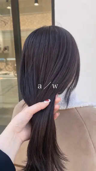 セミロング カラー hair shioのヘアスタイル