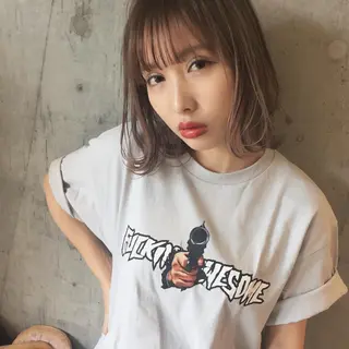 ミディアム 透明感カラー🌿ボブ ✨飛田　ケイのヘアスタイル