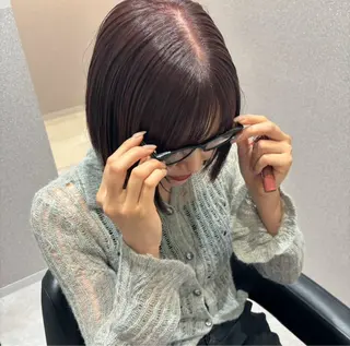 ミディアム salowin SHIBUYA me+店所属・kasumi/渋谷/ パーマのヘアスタイル