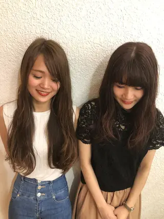 ロング カラー 安陪 寛史のヘアスタイル