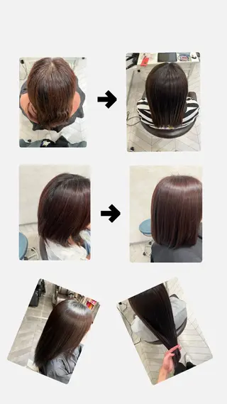 ミディアム 🥀髪質改善/カラー 縮毛矯正🥀金武のヘアスタイル
